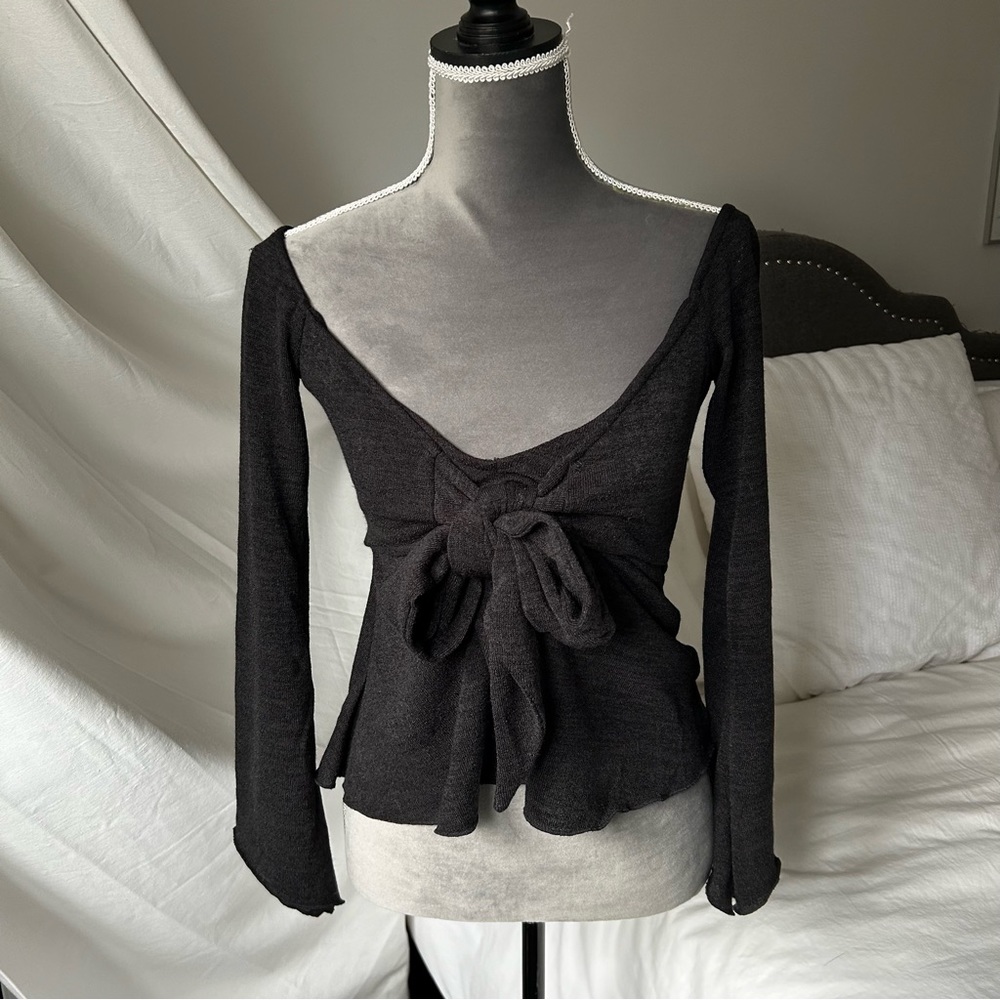 LAAGAM black off shoulder long sleeve